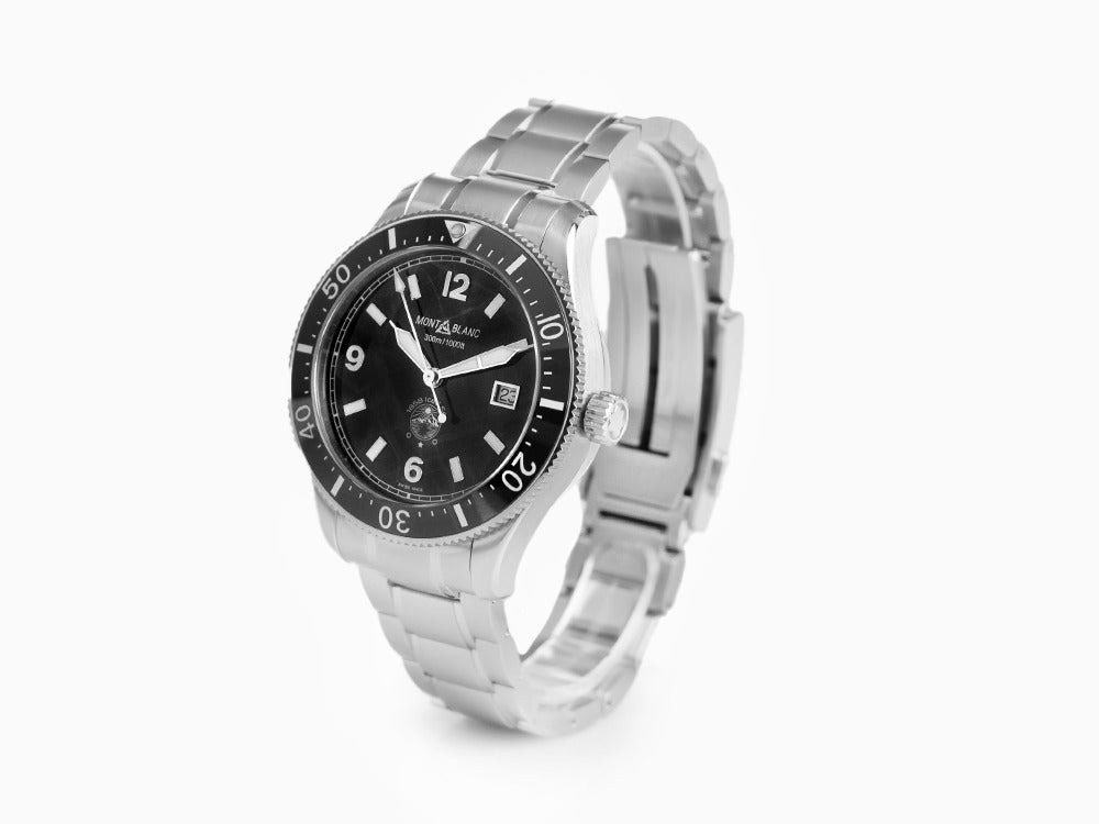 Montblanc 1858 Iced Sea Automatic Watch, Ceramic, Black, 41 mm 