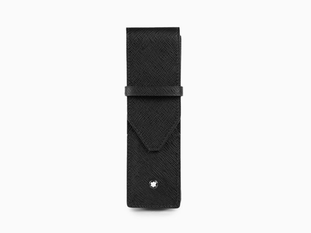Montblanc Sartorial Pen Case, 2 Writing Instruments, Flap-over, Black, 130751