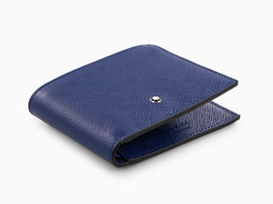 Montblanc Sartorial Wallet Leather Jacquard Blue 6 Cards