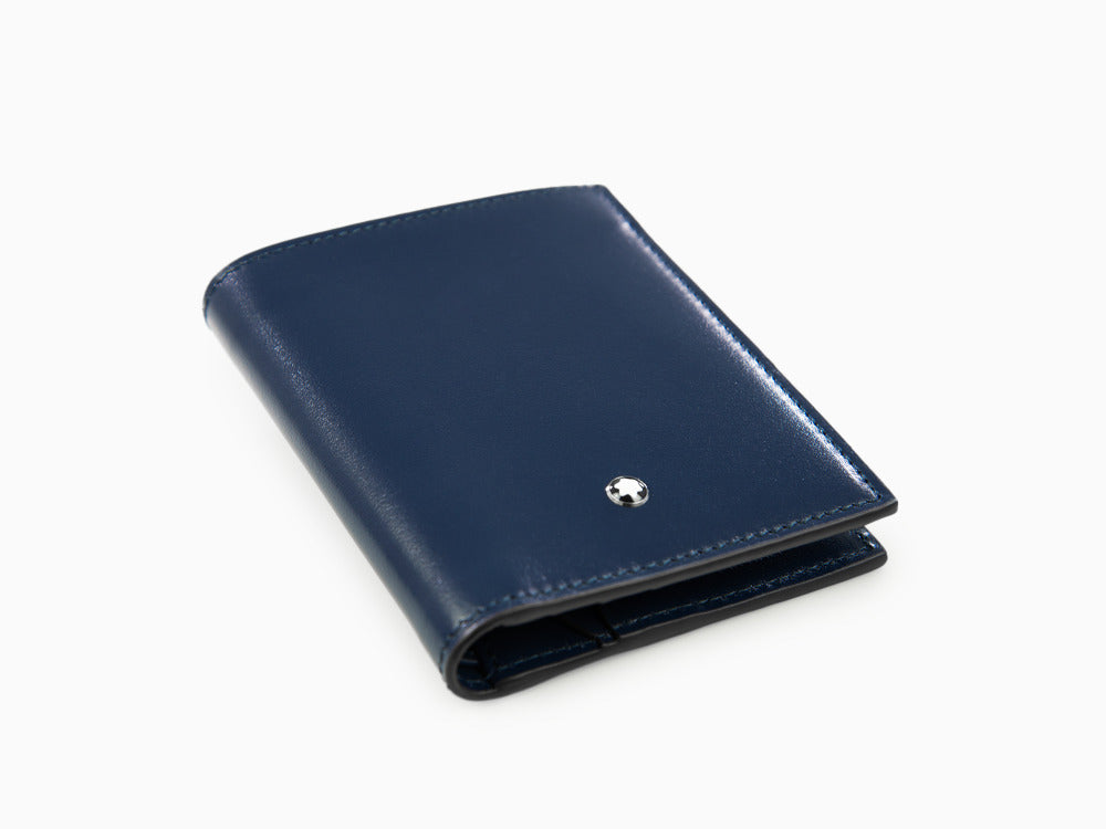 Montblanc Meisterstück Wallet, Blue, Leather, 6 Cards, 131695