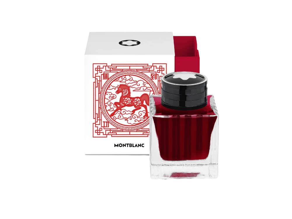 Montblanc The Legend of Zodiacs The Horse Ink Bottle, Red, 50ml, Crystal, 134413