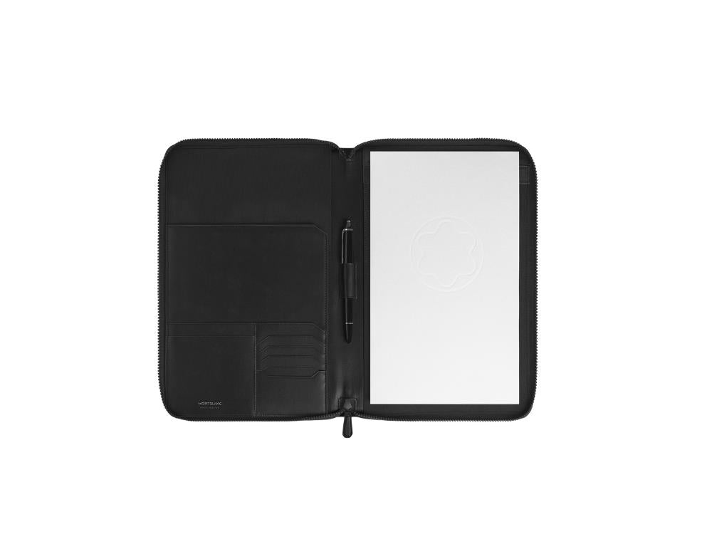 Montblanc Medium Notebook Holder with Zip in Extreme Leather, Black, 137534