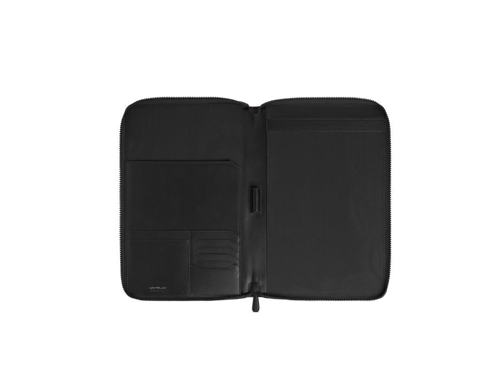 Montblanc Medium Notebook Holder with Zip in Extreme Leather, Black, 137534