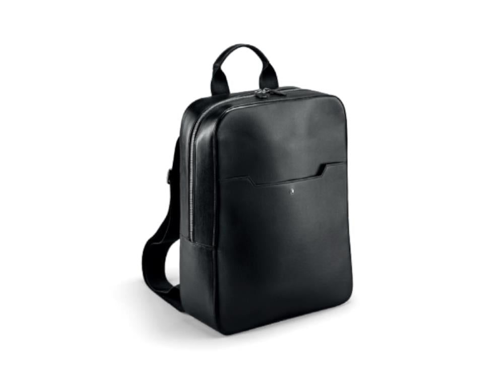Montegrappa Signet Series Backpack, Leather, Black, Zip, IC00BP00