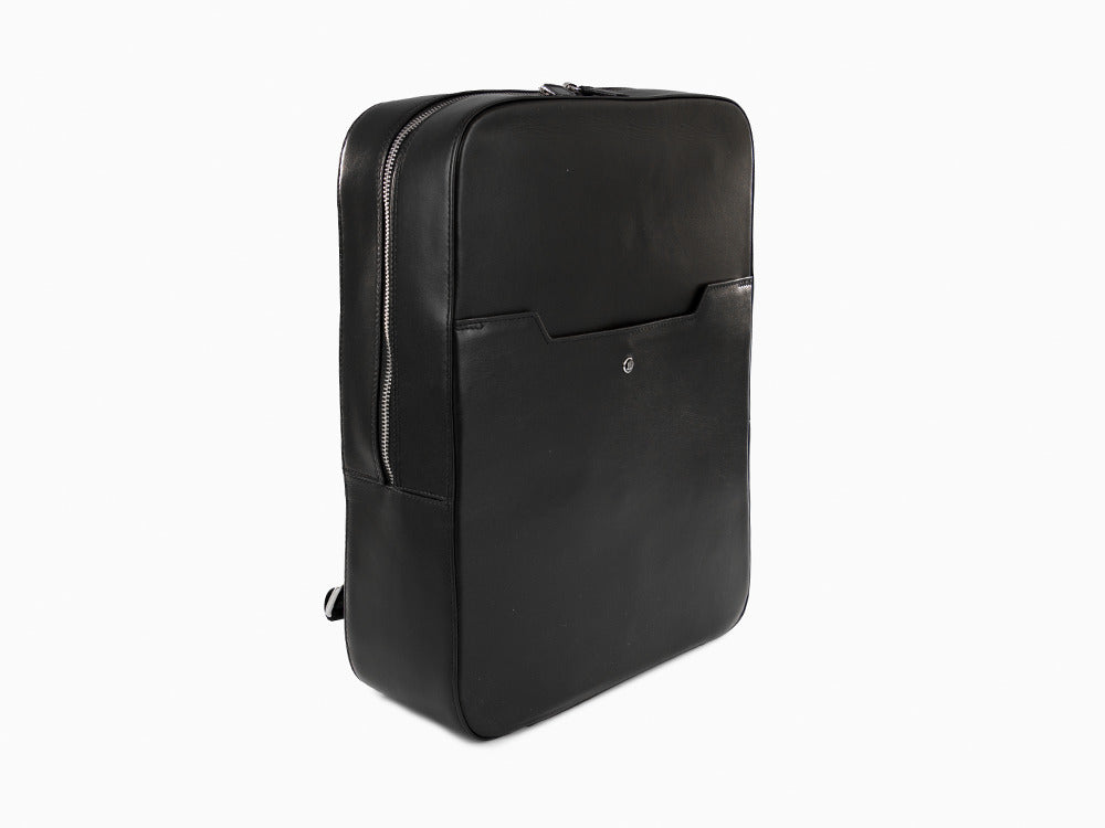 Montegrappa Signet Series Backpack, Leather, Black, Zip, IC00BP00