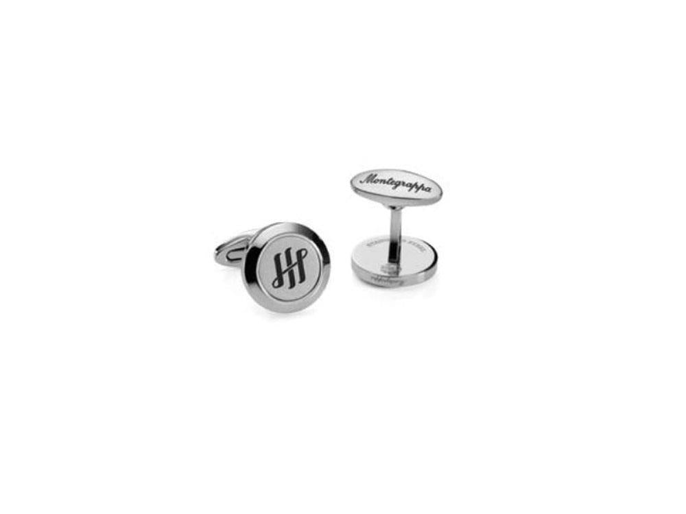 Montegrappa Classico Ambigram Cufflinks, Stainless steel, IDA1CLSS