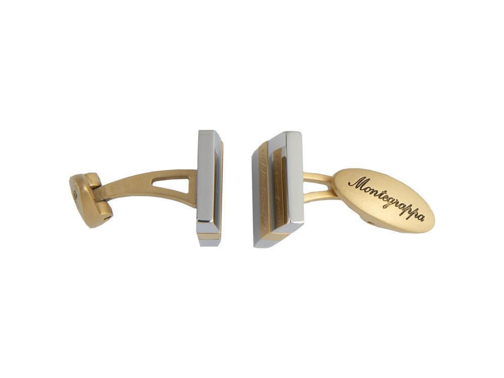 Montegrappa Rettangolo Cufflinks, Stainless steel, IP Yellow Gold, IDRTCLYS