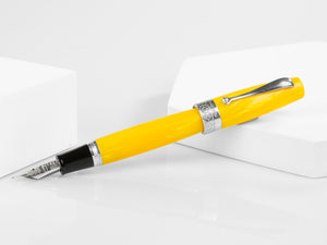 Montegrappa Miya Limited Edition Fountain Pen, Yellow, Silver, ISMYT-CY1