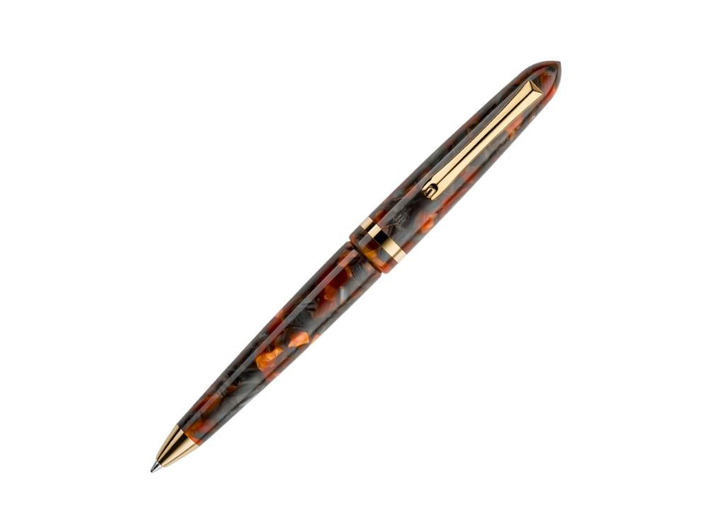 Montegrappa Venetia Plume Agate Ballpoint pen, Orange, Gold plated, ISVENBAJ