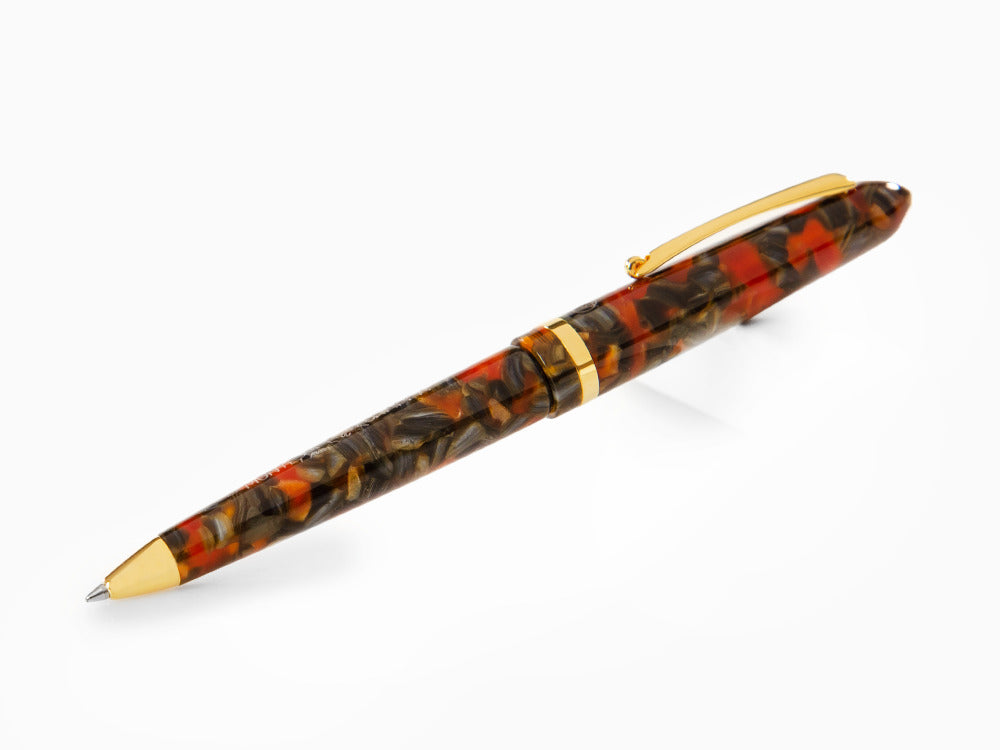 Montegrappa Venetia Plume Agate Ballpoint pen, Orange, Gold plated, ISVENBAJ