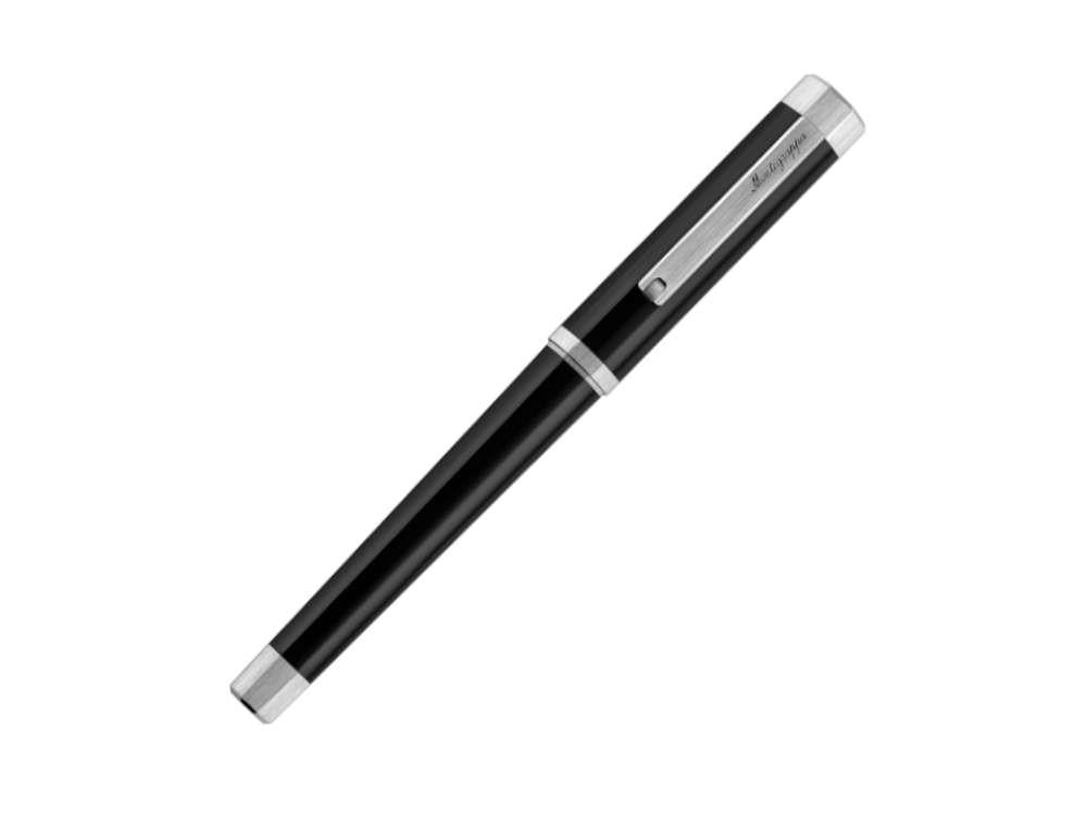 Montegrappa Otto Fountain Pen, Black, Palladium trim, ISZ8I-8P