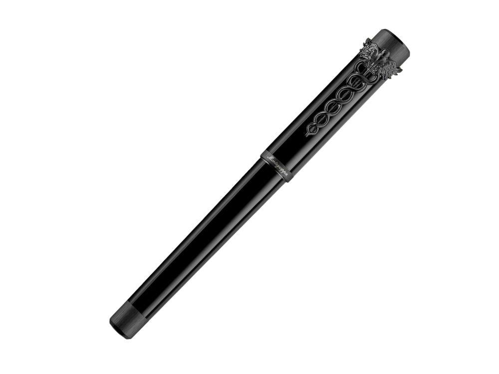 Montegrappa Zero Caduceus Ultra Black Fountain Pen, 14k Gold, ISZEC-4C