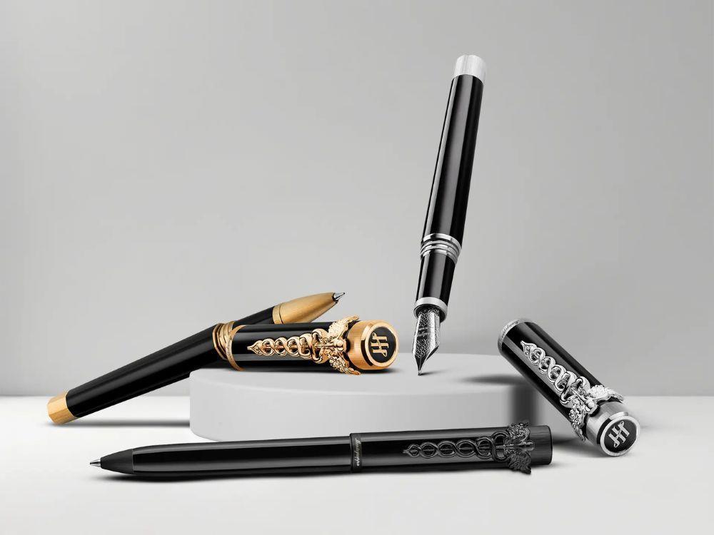 Montegrappa Zero Caduceus Ultra Black Fountain Pen, 14k Gold, ISZEC-4C