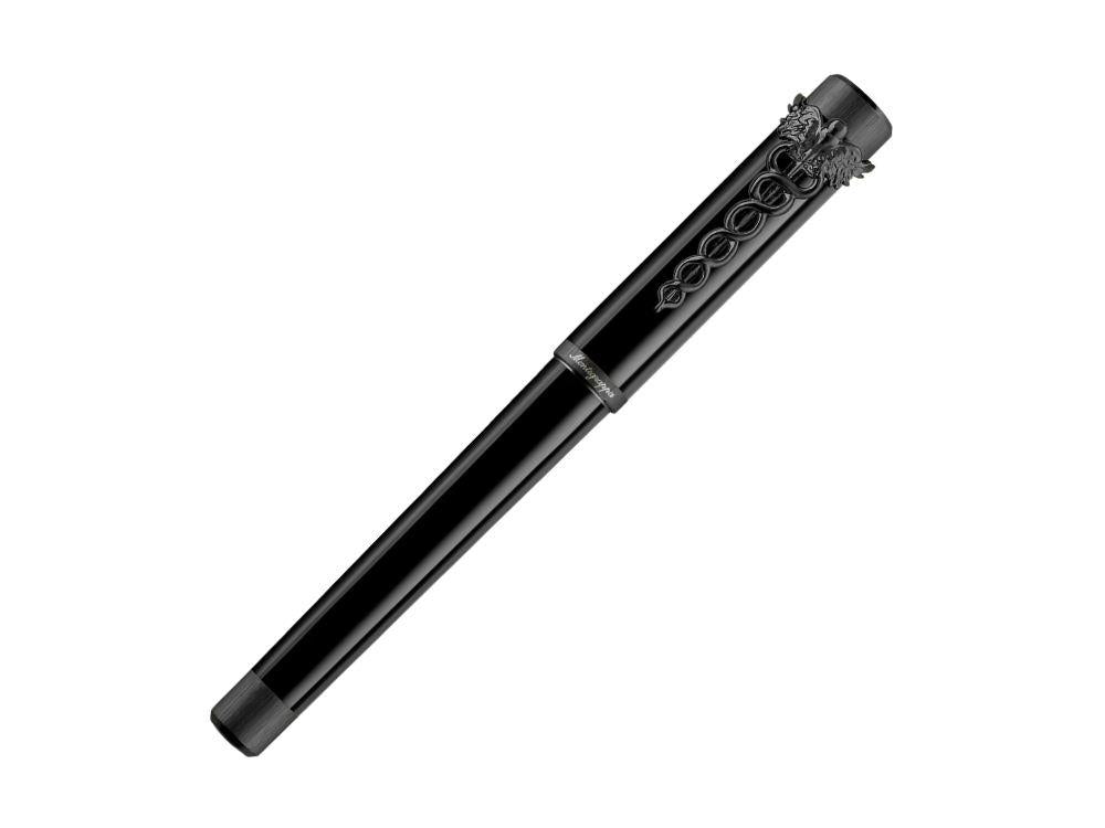 Montegrappa Zero Zodiac Caduceus Ultra-Black Fountain Pen Nib Steel