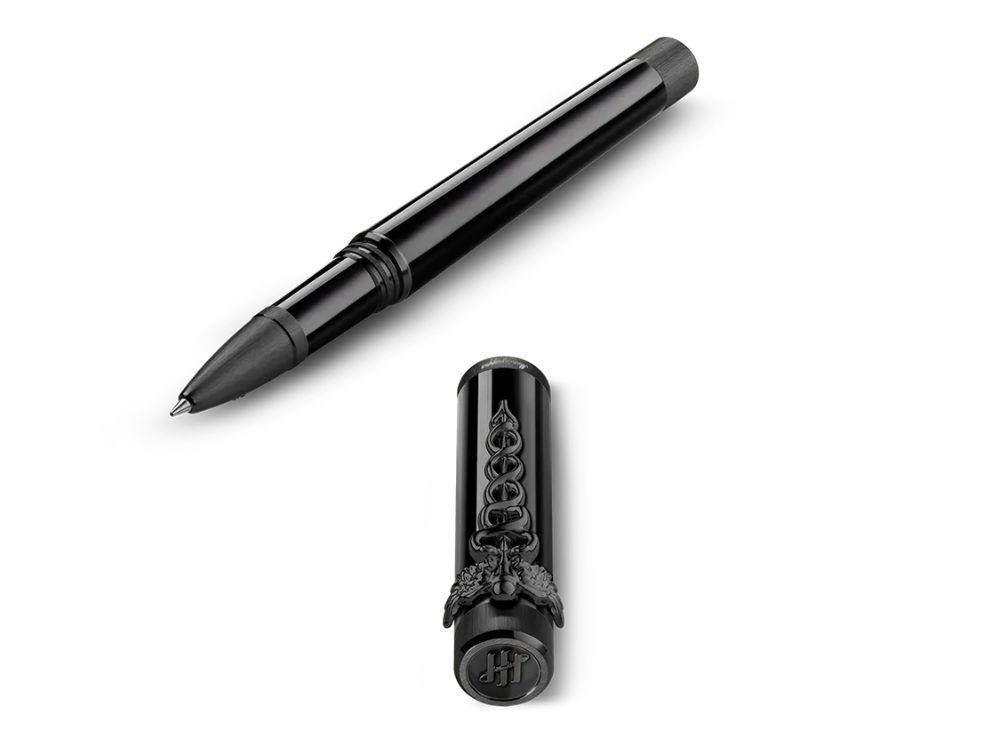 Montegrappa Zero Caduceus Ultra Black Rollerball pen, Black, ISZECRIC