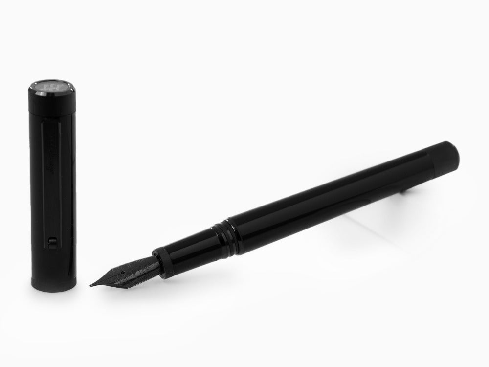 Montegrappa Zero Fountain Pen, Black Resin, Ultra Black, ISZEI-IC