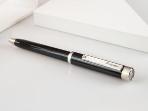 Montegrappa Zero Ballpoint pen, Black Resin, Palladium IP, ISZEIBIP