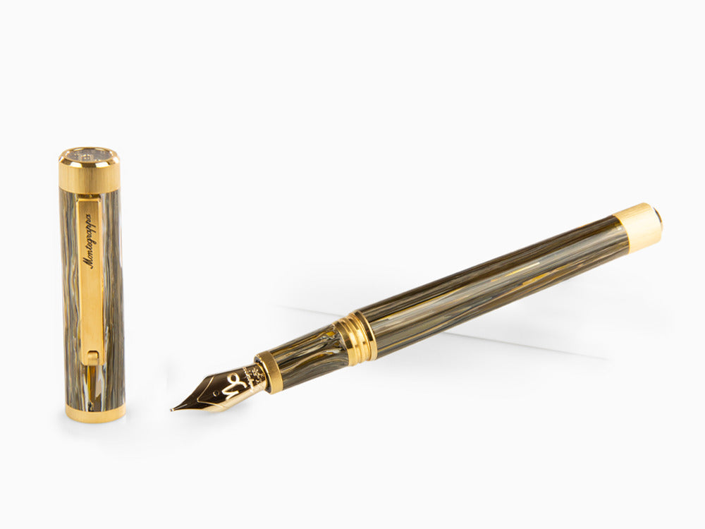 Montegrappa Zero Zodiac Capricorn Fountain Pen, 14K, LE ISZEZ-4Y-M3