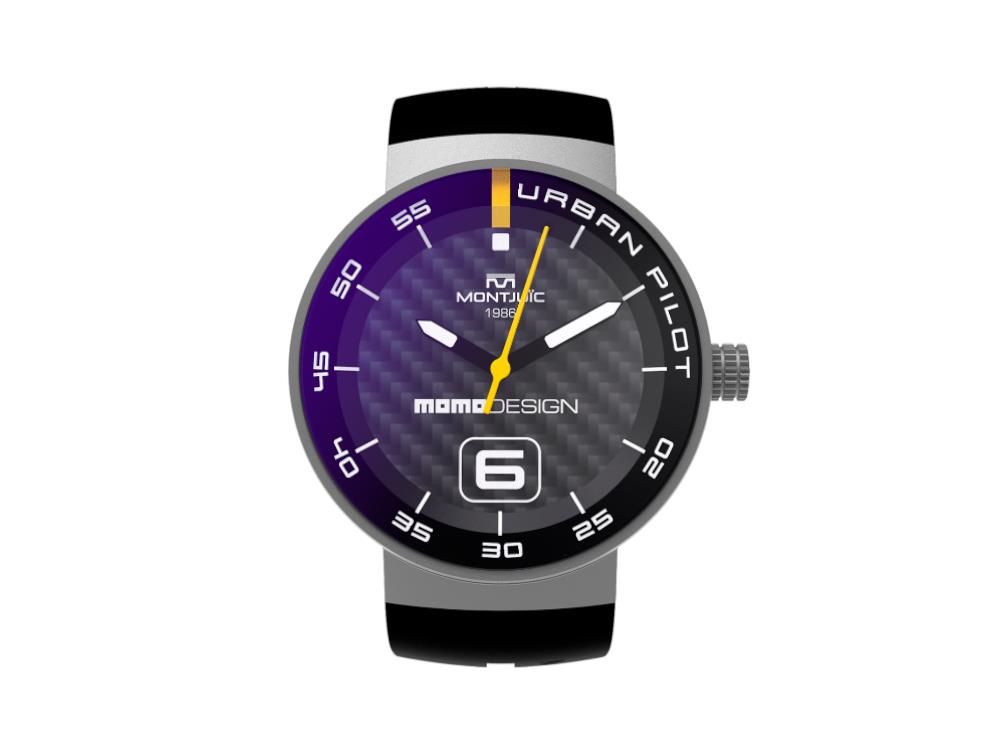 Montjuic X Momo Design Urban Pilot SS Quartz Watch, MJ1.2015MOMO.S