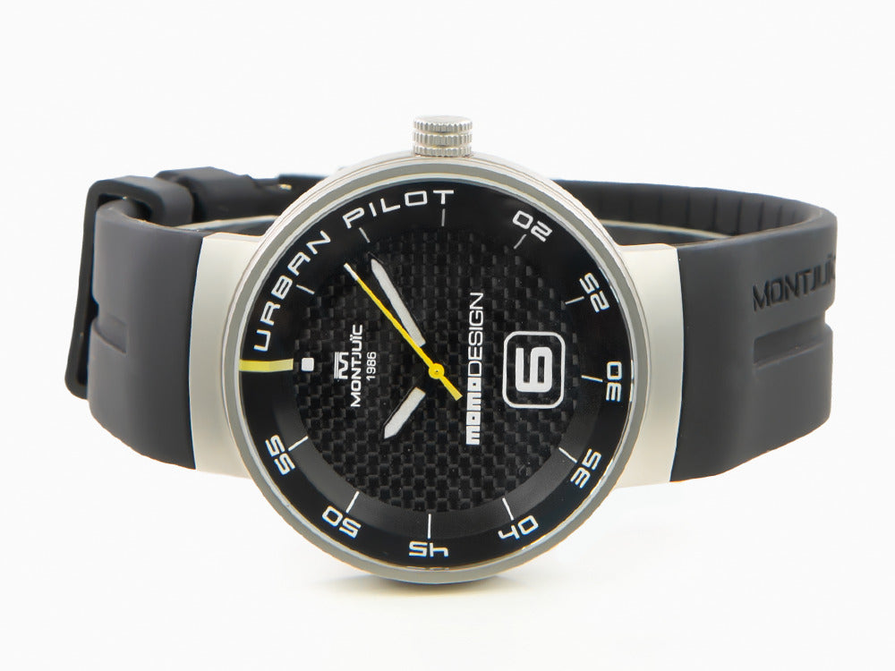 Montjuic X Momo Design Urban Pilot SS Quartz Watch, MJ1.2015MOMO.S