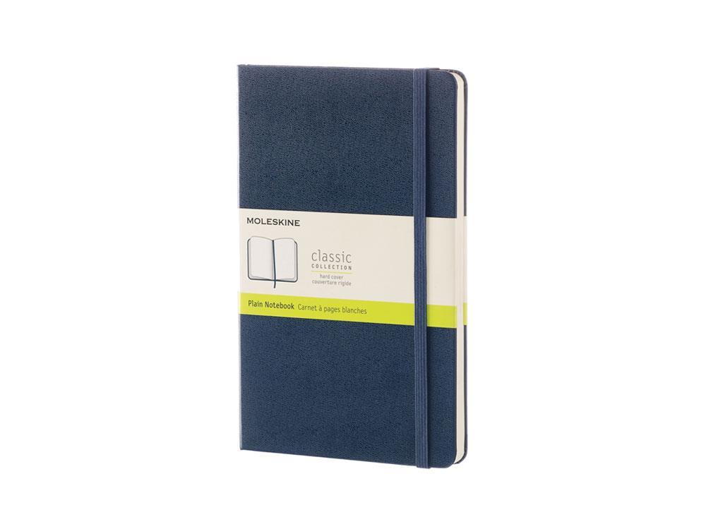 Moleskine Hard cover Notebook, Large (13 x 21 cm), Plain, Blue, 240 pages