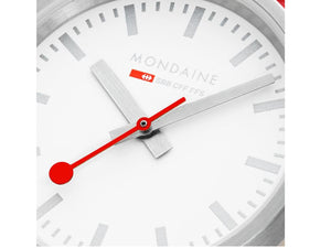 Mondaine Classic Quartz Watch, White, 30 mm, Fabric strap, A658.30323.17SBC