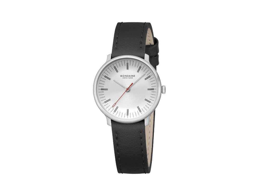 Mondaine Doppio Quartz Watch, White, 33 mm, MLE.33110.LBV