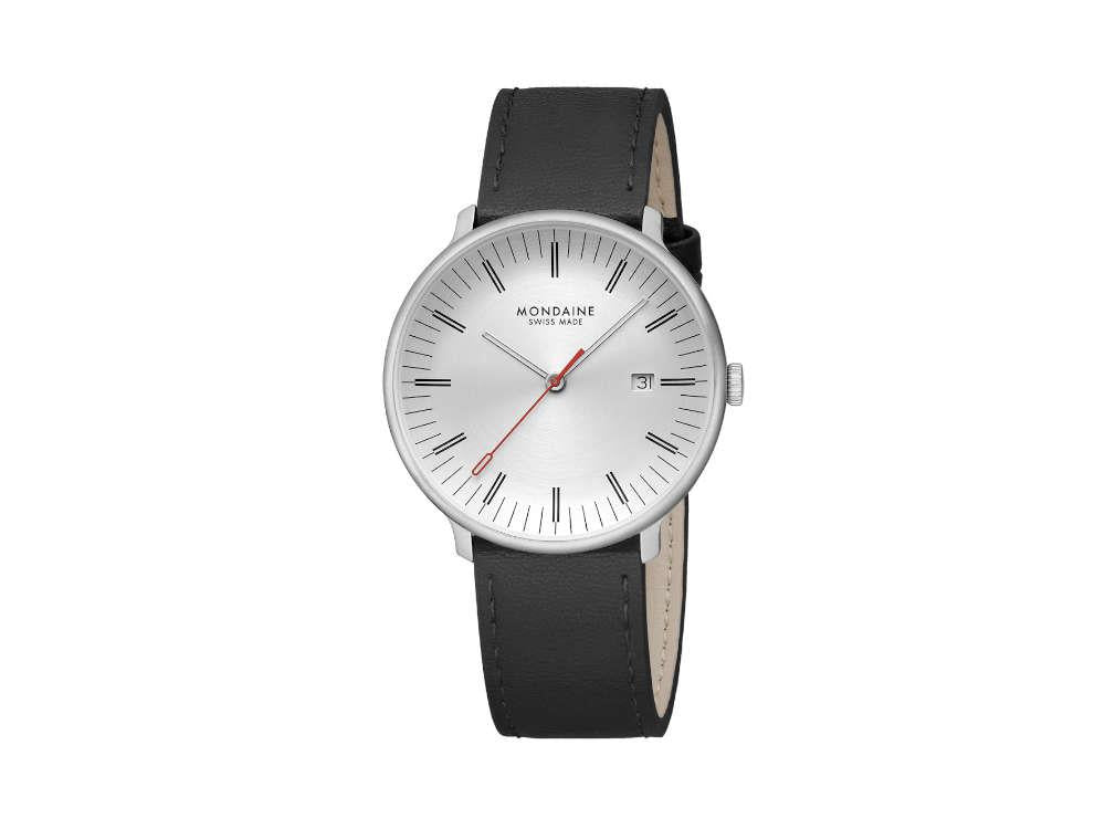 Mondaine Doppio Quartz Watch, White, 41 mm, MLE.41210.LBV