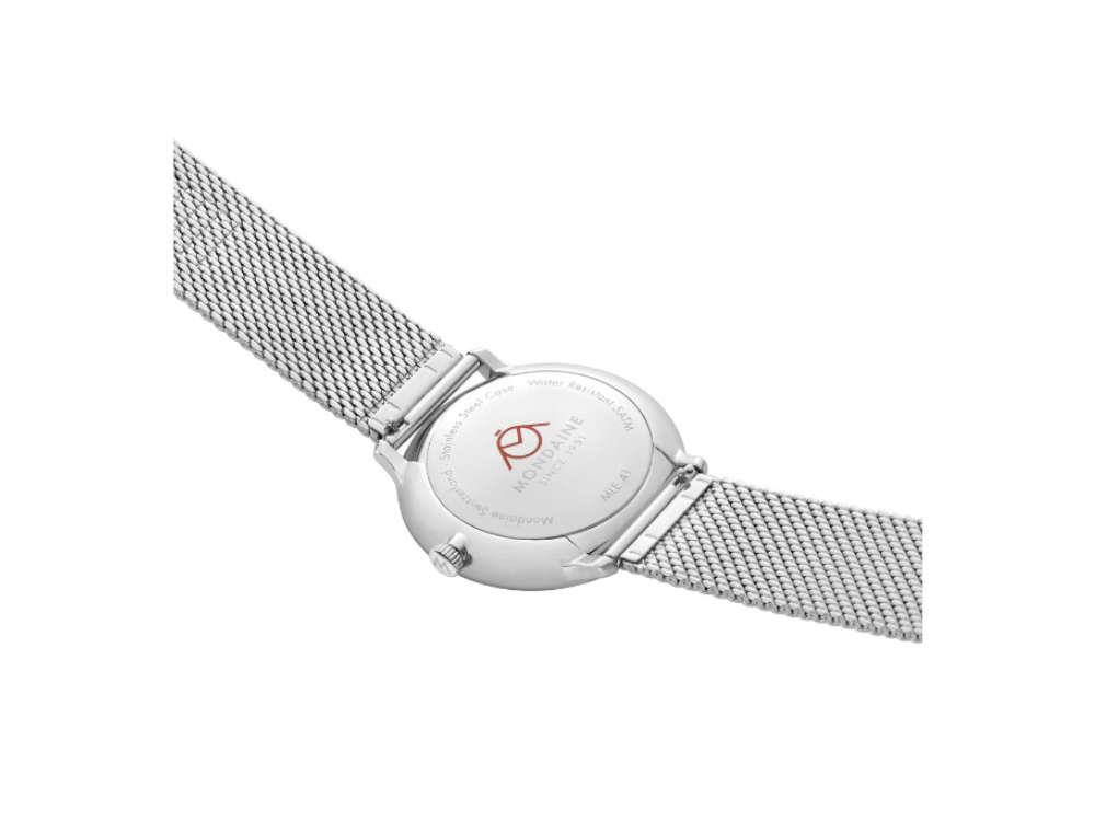 Mondaine Doppio Quartz Watch, White, 41 mm, MLE.41210.SM