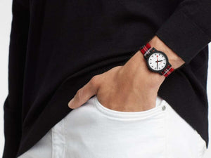 Mondaine SBB Evo2 Quartz Watch, White, 32 mm, Fabric strap, MS1.32111.LC