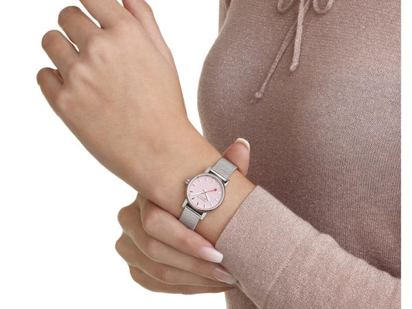 Mondaine SBB Evo2 Wild Rose Quartz Watch, Pink, 26 mm, MSE.26130 