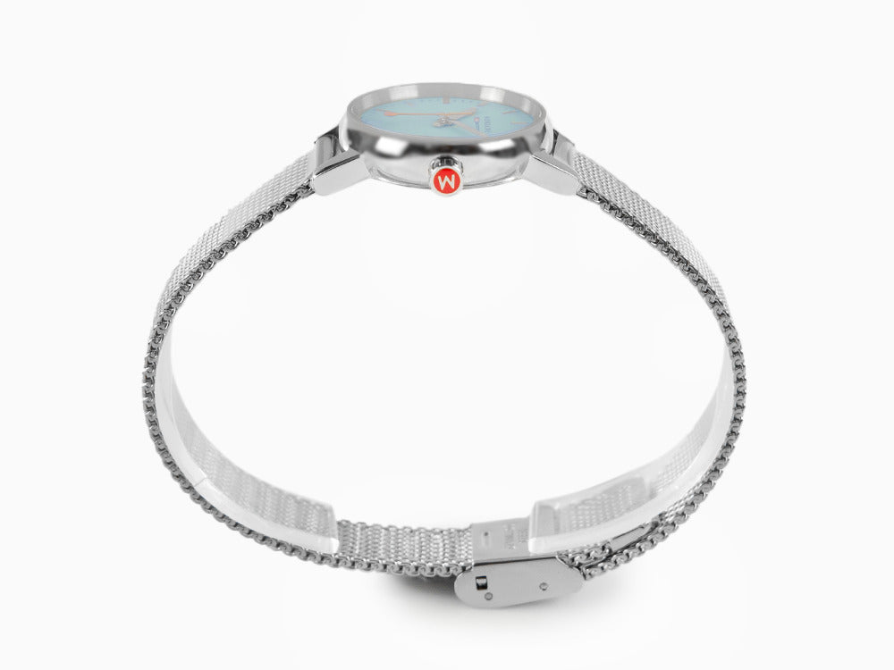 Mondaine SBB Evo2 Turquoise Lake Quartz Watch, Blue, 26 mm, MSE.26140.SM