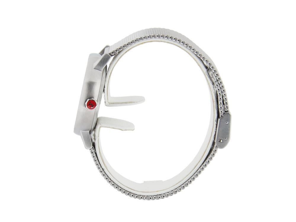 Mondaine SBB Evo2 Quartz Watch, White, Mesh Strap, MSE.35110.SM