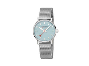 Mondaine SBB Evo2 Turquoise Lake Quartz Watch, Blue, 35 mm, MSE 