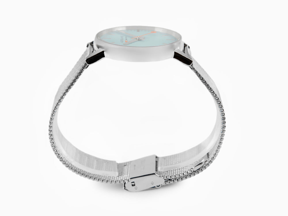 Mondaine SBB Evo2 Turquoise Lake Quartz Watch, Blue, 35 mm, MSE 