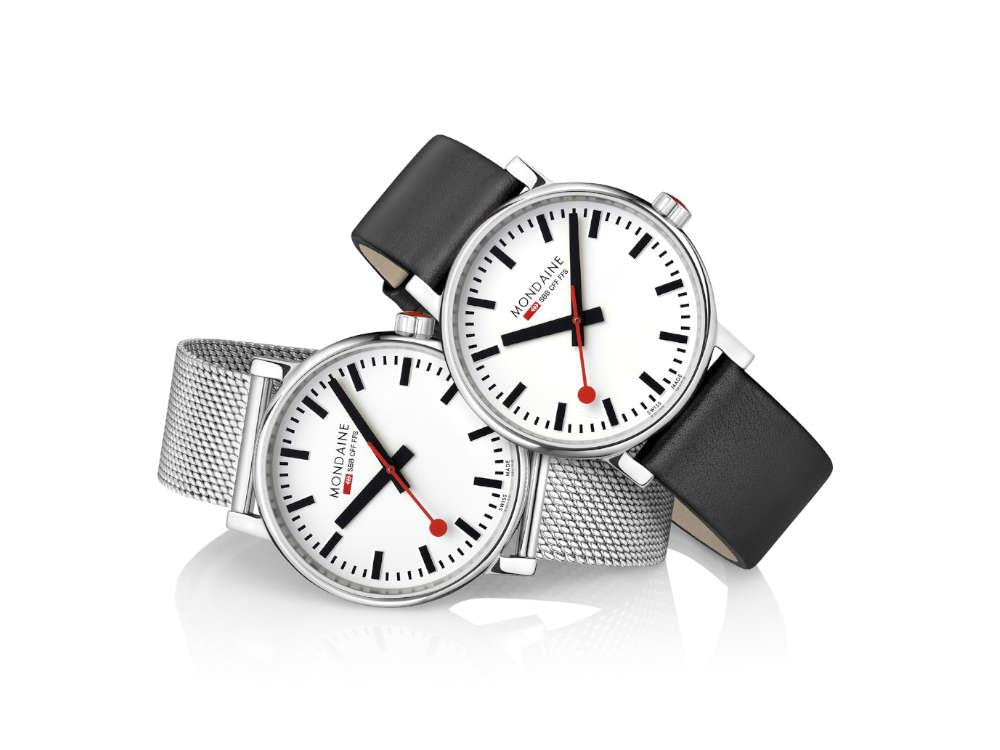 Mondaine SBB Evo2 Quartz Watch, White, 40 mm, MSE.40110.SM