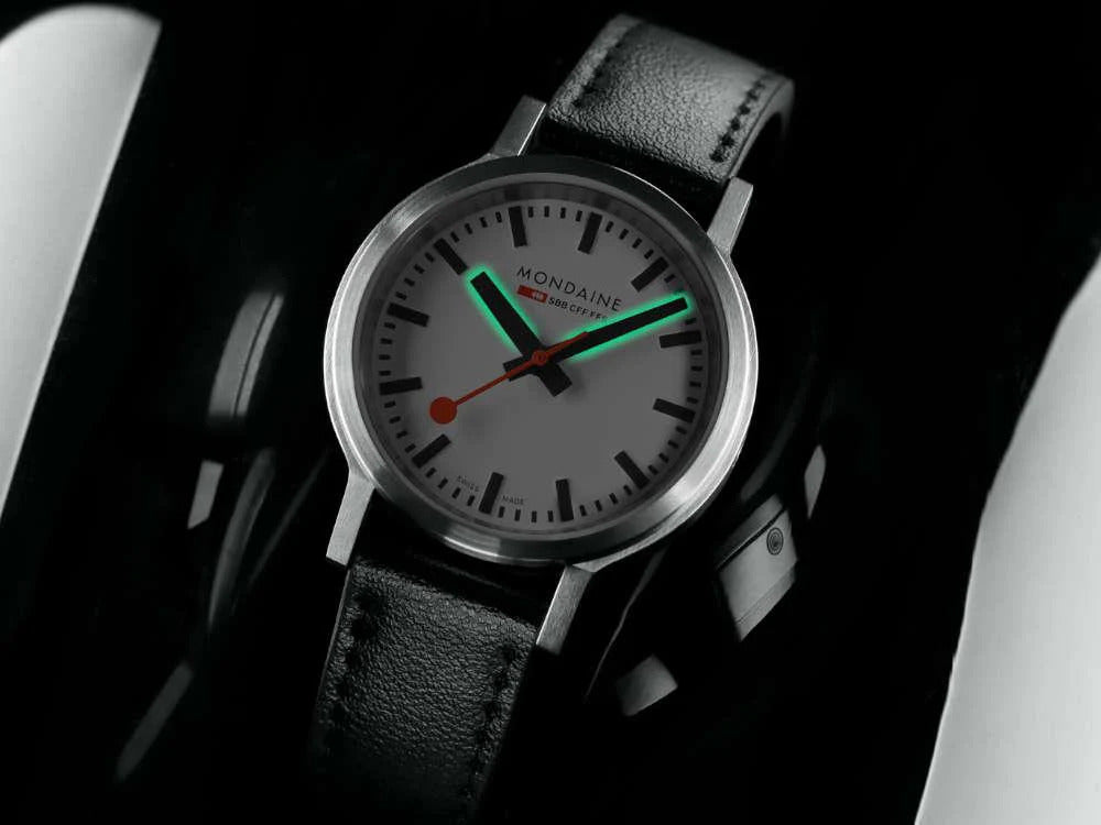 Mondaine SBB Stop2go Quartz Watch, White, 34 mm, 3 atm, MST.3401B.LBV.SET