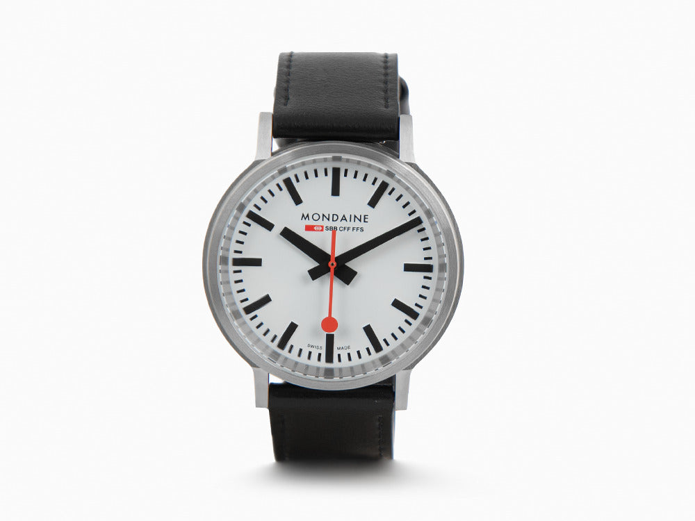 Mondaine SBB Stop2go Quartz Watch, White, 41 mm, 3 atm, MST.4101B.LBV.2SE