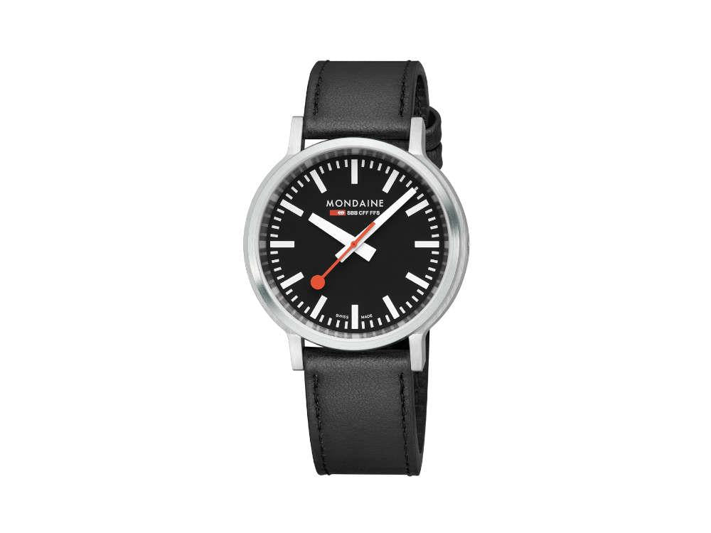 Mondaine SBB Stop2go Quartz Watch Black 41 mm 3 atm MST.41020
