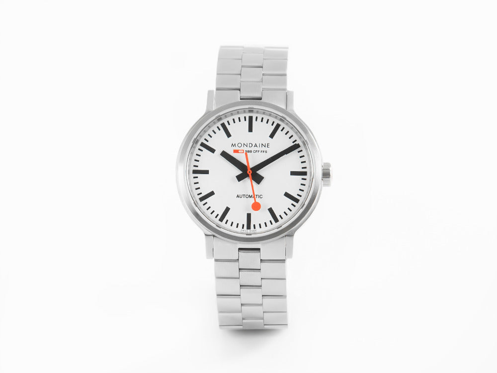 Mondaine Classic Original Automatic Watch, White, 41 mm, MST.4161B.SJ