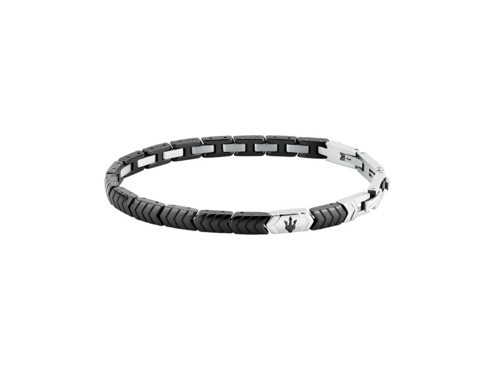 Maserati Gioielli Ceramic Bracelet, Steel, Black, JM226ATZ86