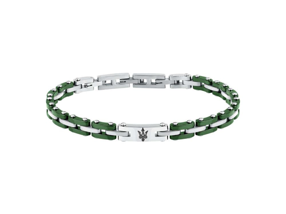 Maserati Gioielli Bracelet, Steel, Green, JM425ATZ66