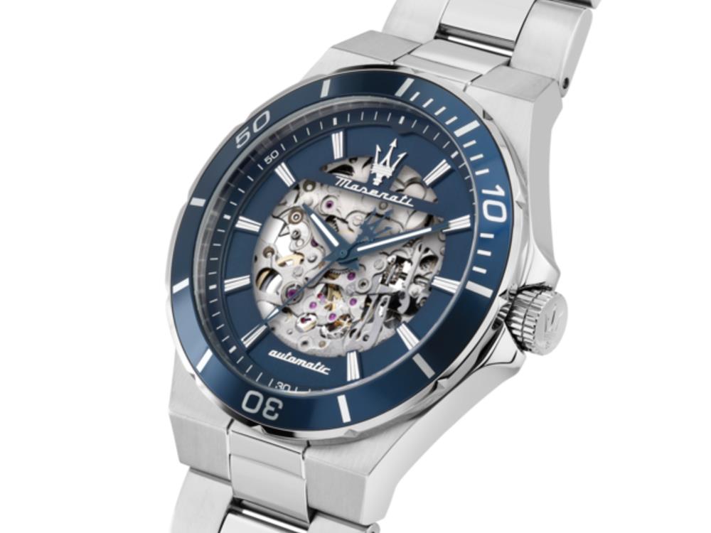 Maserati Sfida Automatic Watch, Blue, 41 mm, Mineral crystal, R8823140019