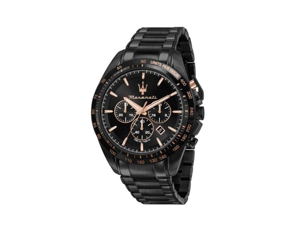 Maserati Traguardo Quartz Watch, PVD, Black, 45 mm, R8873612048