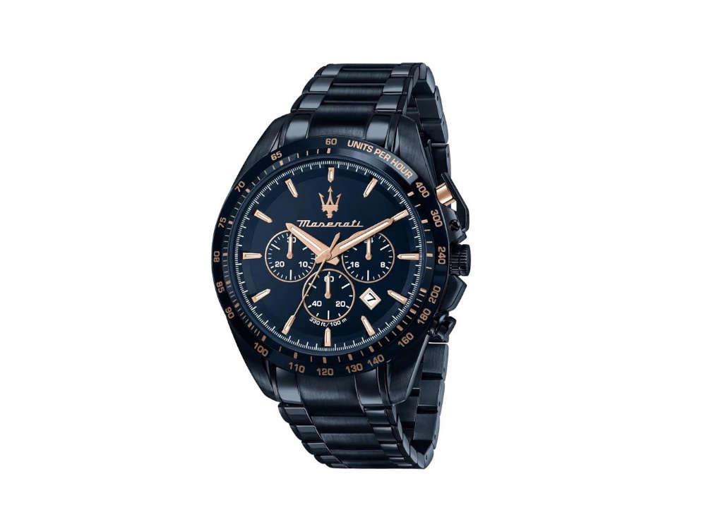 Maserati Traguardo Quartz Watch, PVD, Blue, 45 mm, R8873612054