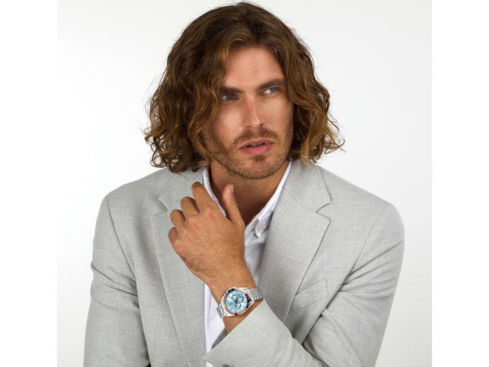 Maserati Traguardo Quartz Watch, Light Blue, Special Edition, R8873612064