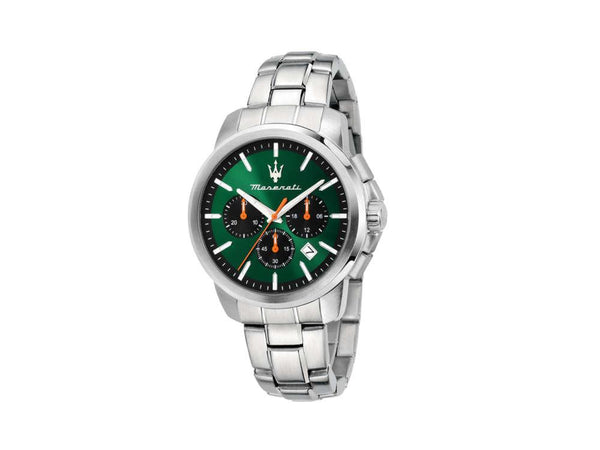 Maserati Successo Quartz Watch, Green, 42 mm, Mineral crystal