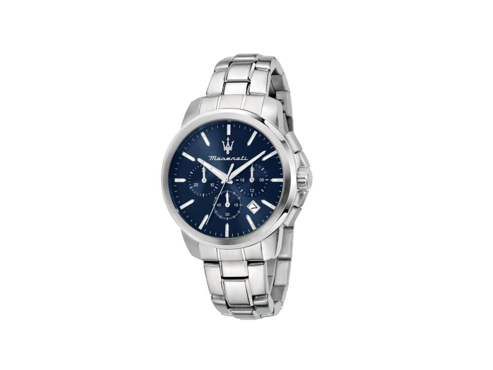 Maserati Successo Quartz Watch, Blue, 42 mm, Mineral crystal R8873621047