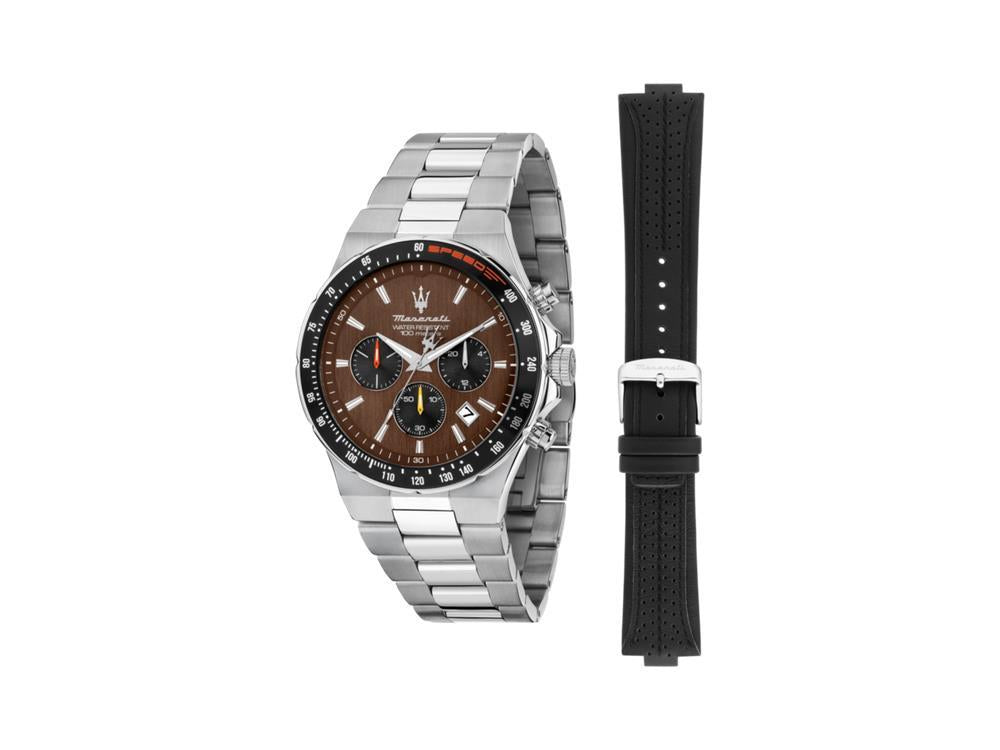 Maserati Sfida Quartz Watch, Brown, 41 mm, Mineral crystal, R8873640026