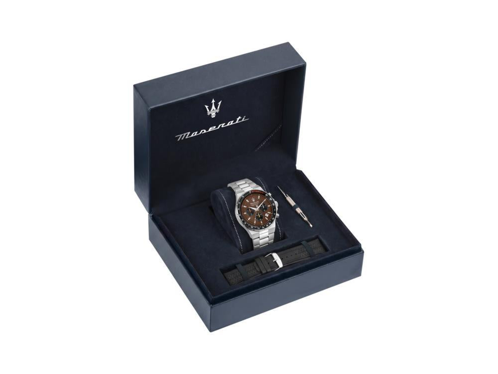 Maserati Sfida Quartz Watch, Brown, 41 mm, Mineral crystal, R8873640026